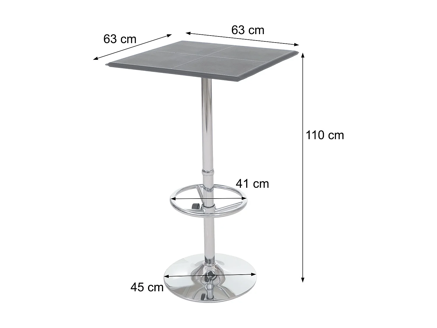 Table haute Buffalo,  blanc