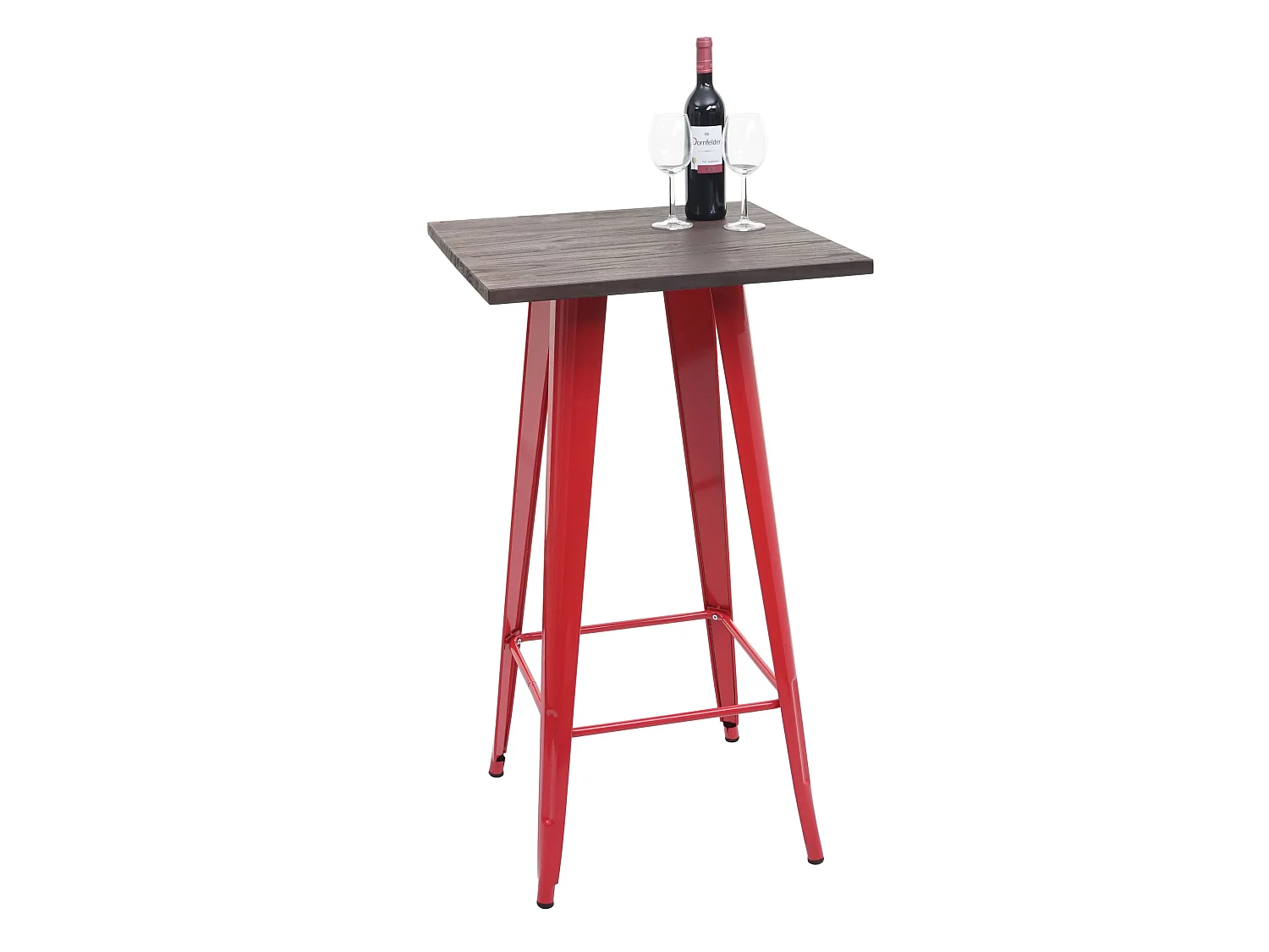 Table haute MCW-A73, plateau en bois inclus,  rouge