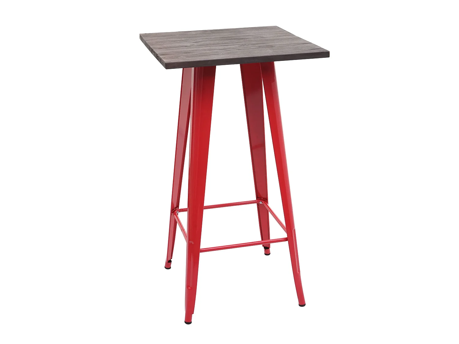 Table haute MCW-A73, plateau en bois inclus,  rouge