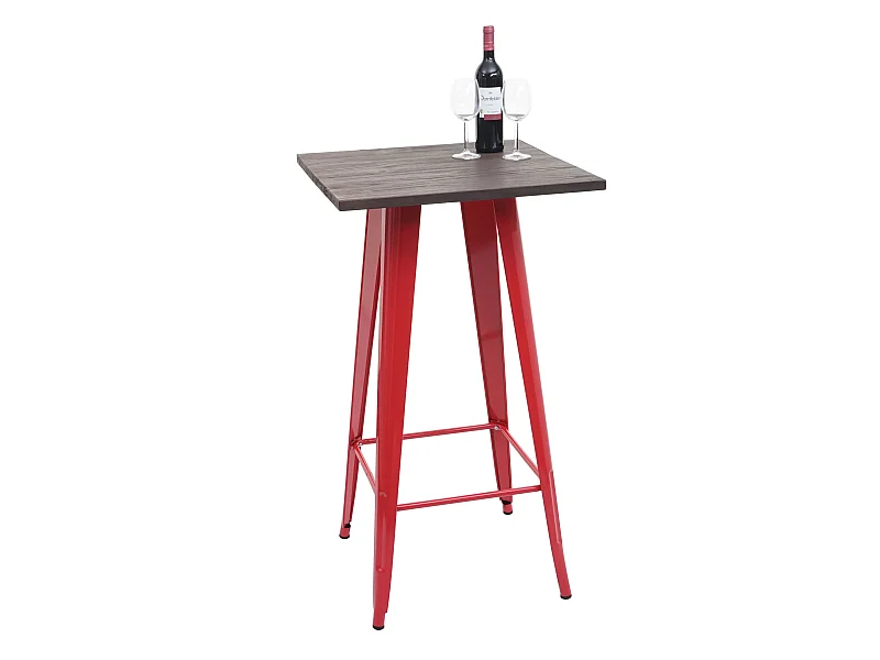 Sta-tafel MCW-A73 incl. houten tafelblad,  rood