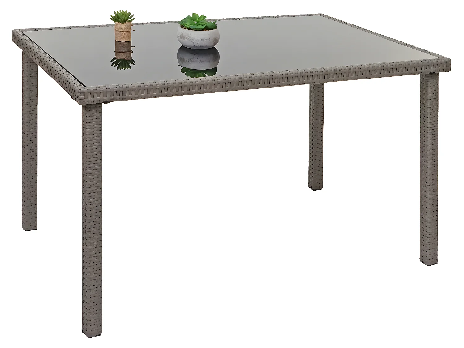 Stolik z polirattanu MCW-G19,  Szary