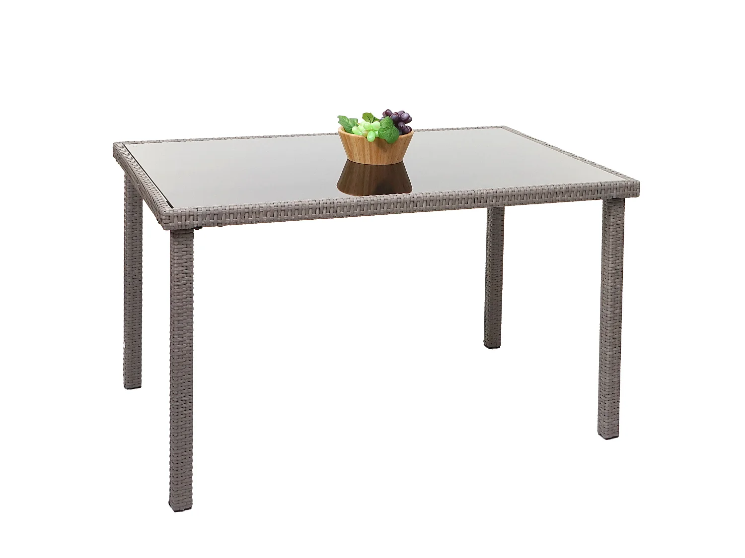 Stolik z polirattanu MCW-G19,  Szary