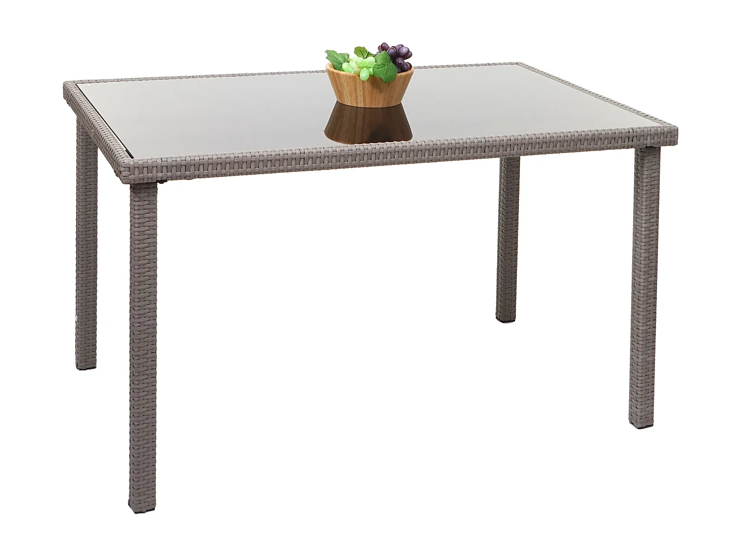 Stolik z polirattanu MCW-G19,  Szary