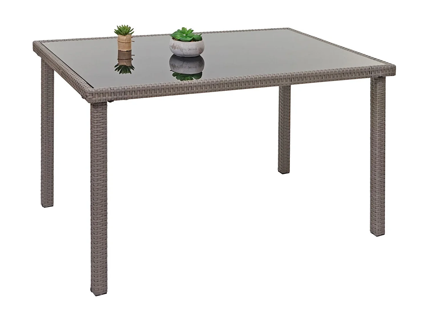 Stolik z polirattanu MCW-G19,  Szary