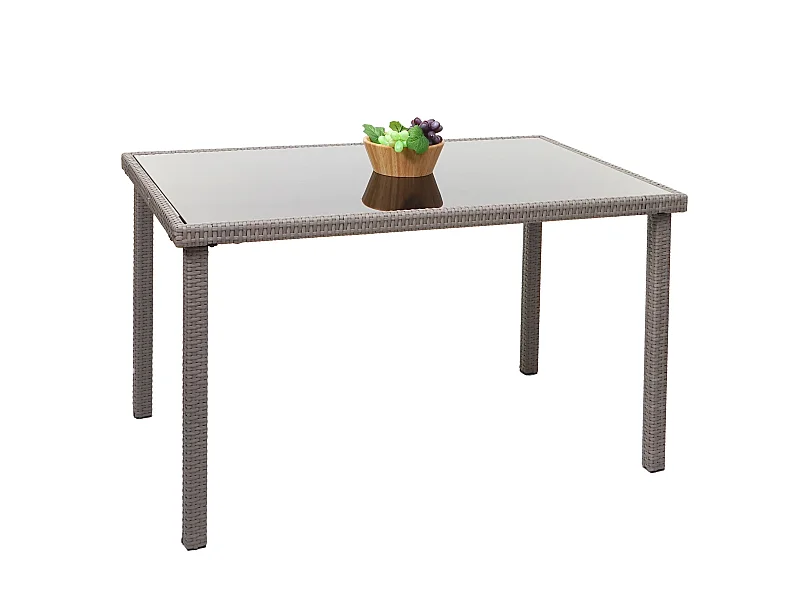 Poly-Rattan Tisch MCW-G19, Grau