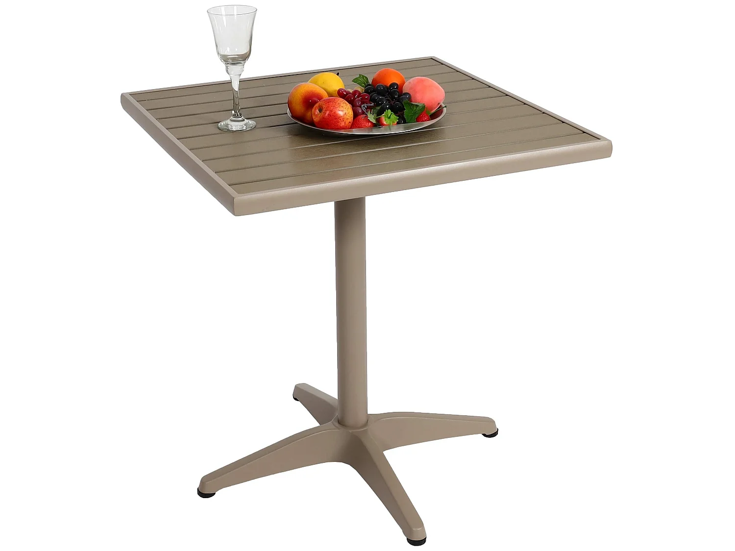 Table de jardin MCW-J95,  champagne, gris