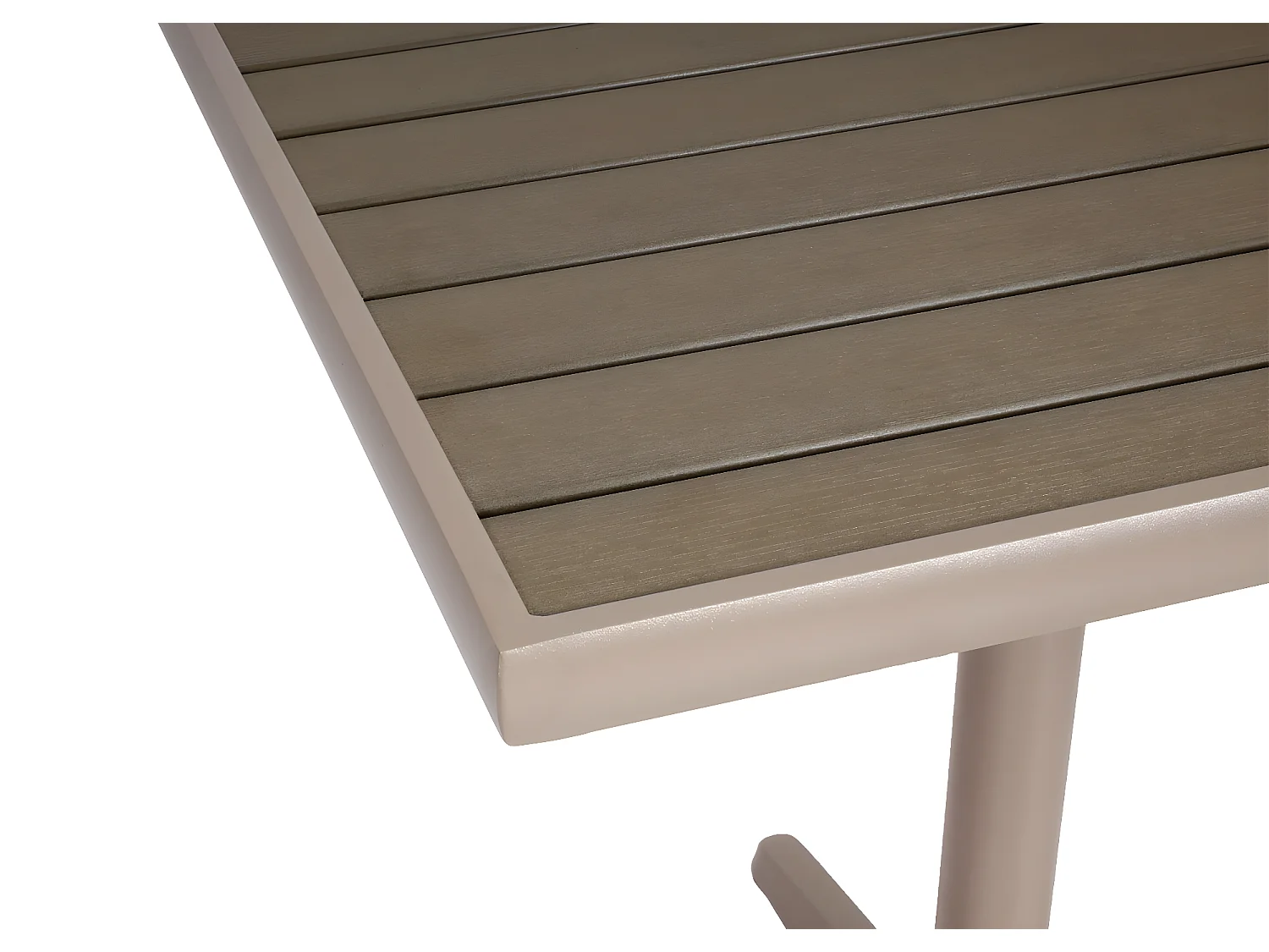 Table de jardin MCW-J95,  champagne, gris