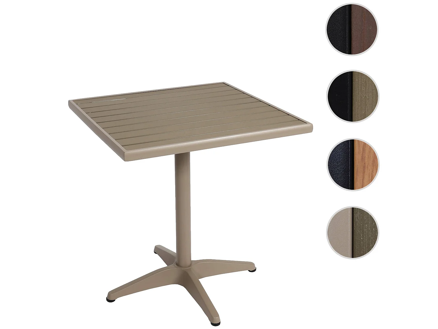 Table de jardin MCW-J95,  champagne, gris