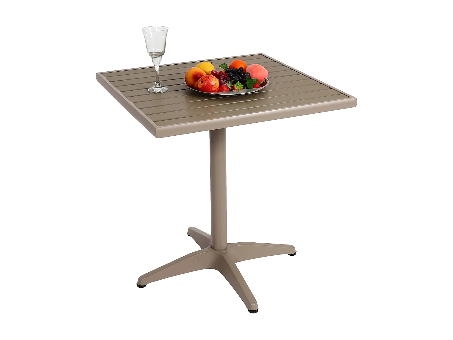 Table de jardin MCW-J95,  champagne, gris