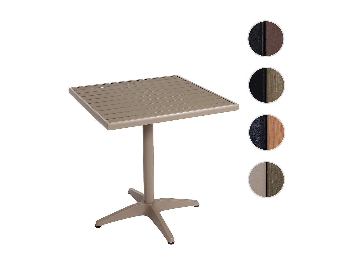 Table de jardin MCW-J95,  champagne, gris