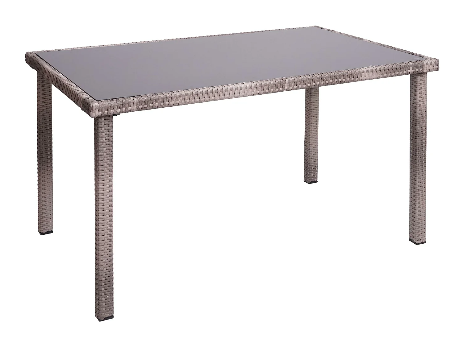 Stolik z polirattanu MCW-G19,  szaro-brązowy