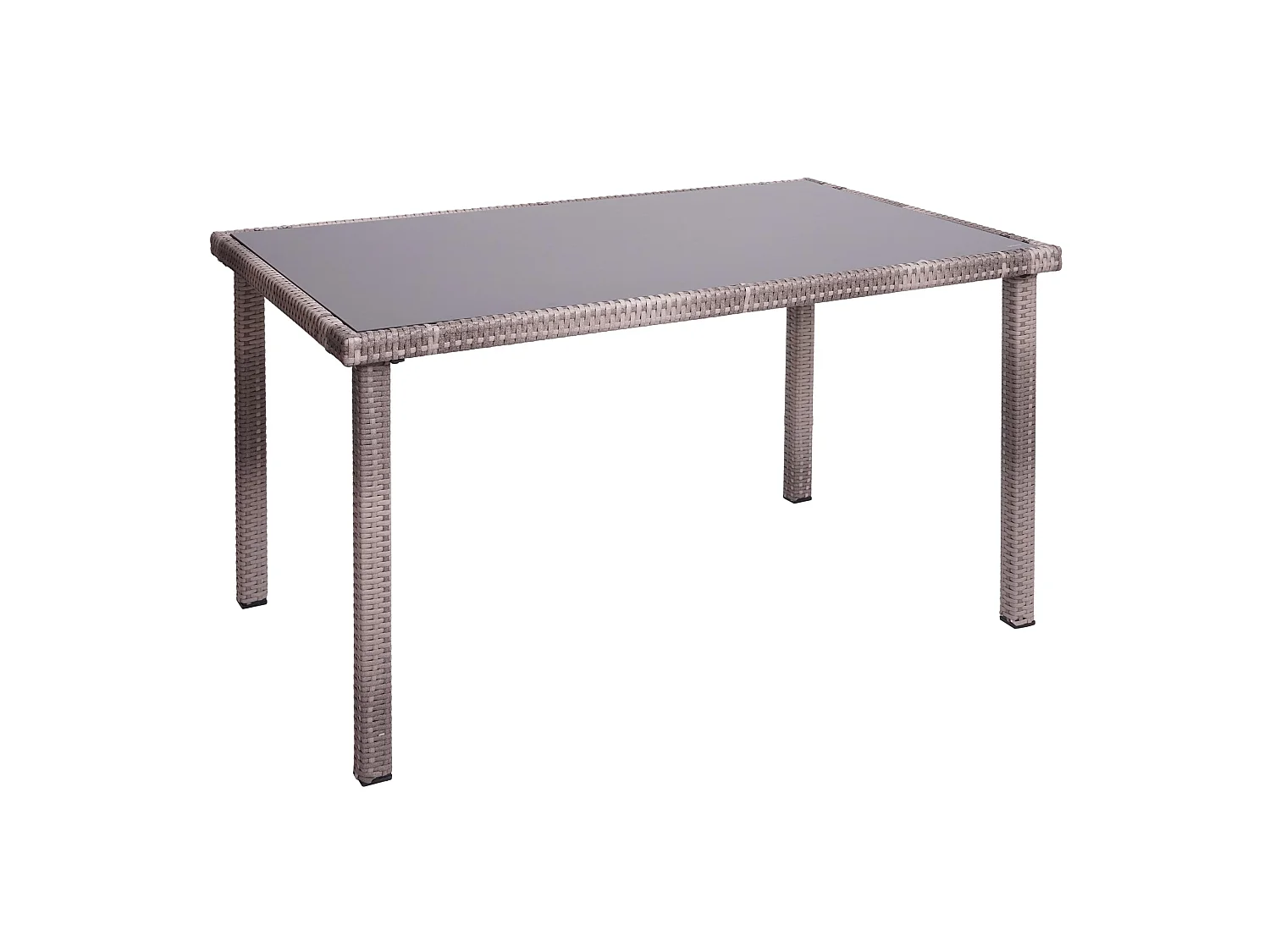 Stolik z polirattanu MCW-G19,  szaro-brązowy