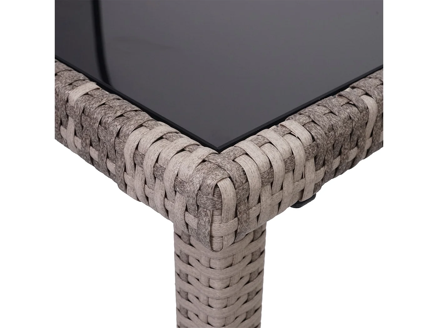 Stolik z polirattanu MCW-G19,  szaro-brązowy