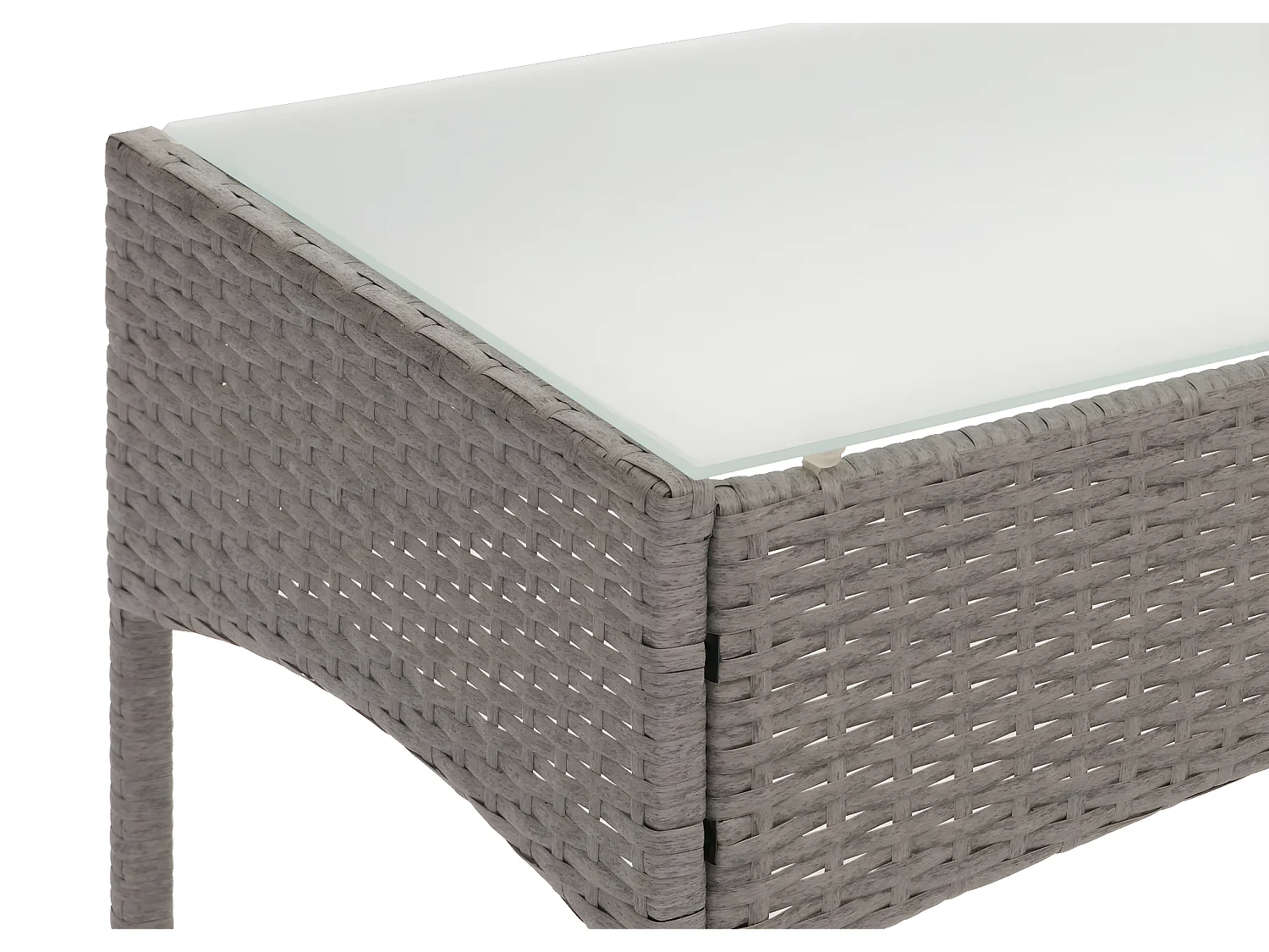 Poli rattanowy stół ogrodowy Hamar,  Szary