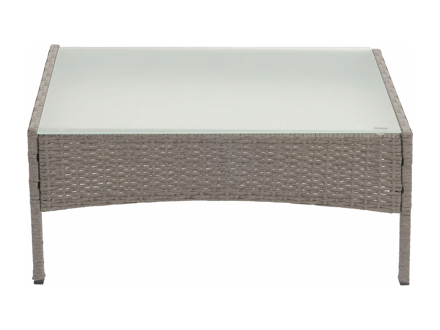 Poli rattanowy stół ogrodowy Hamar,  Szary