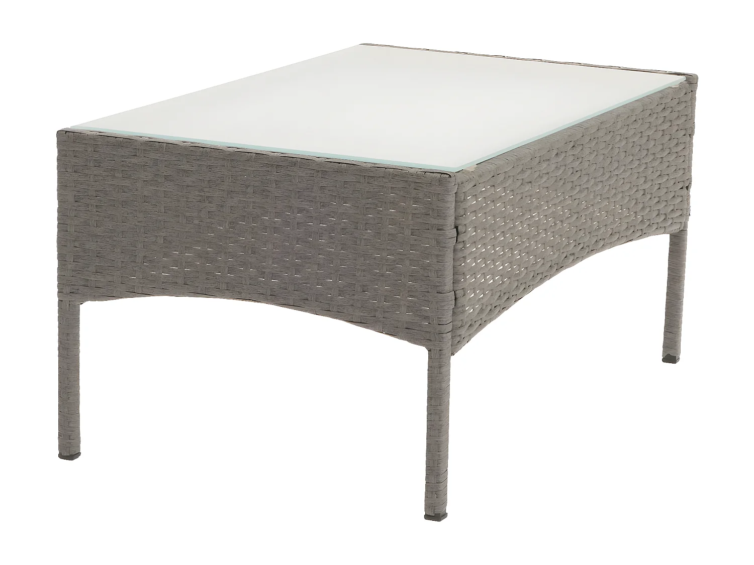 Poli rattanowy stół ogrodowy Hamar,  Szary