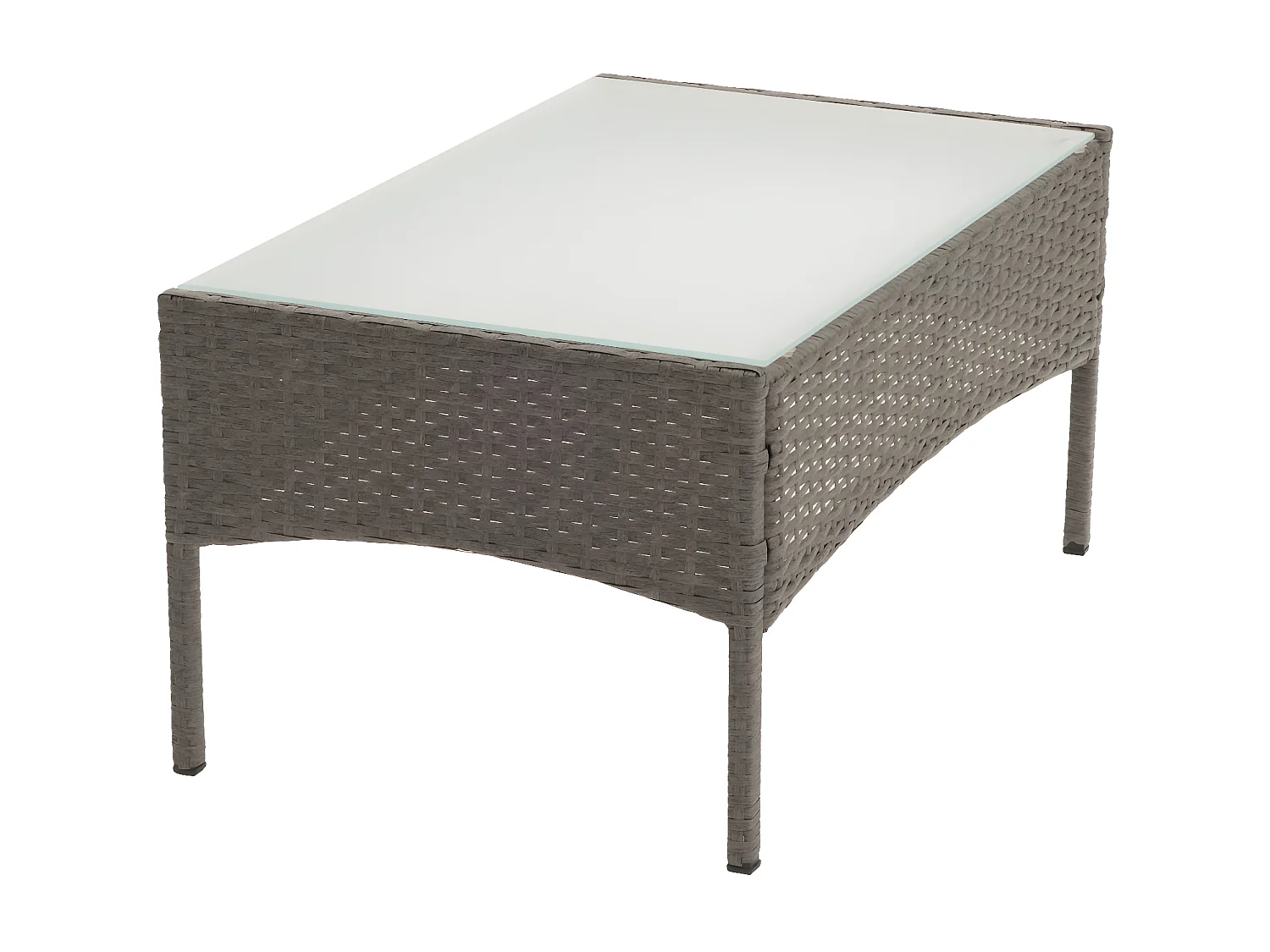 Poli rattanowy stół ogrodowy Hamar,  Szary