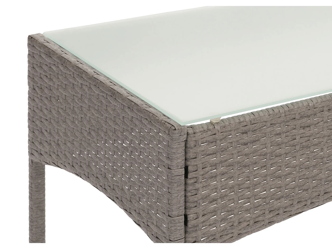 Poly-Rattan Gartentisch Hamar, Grau