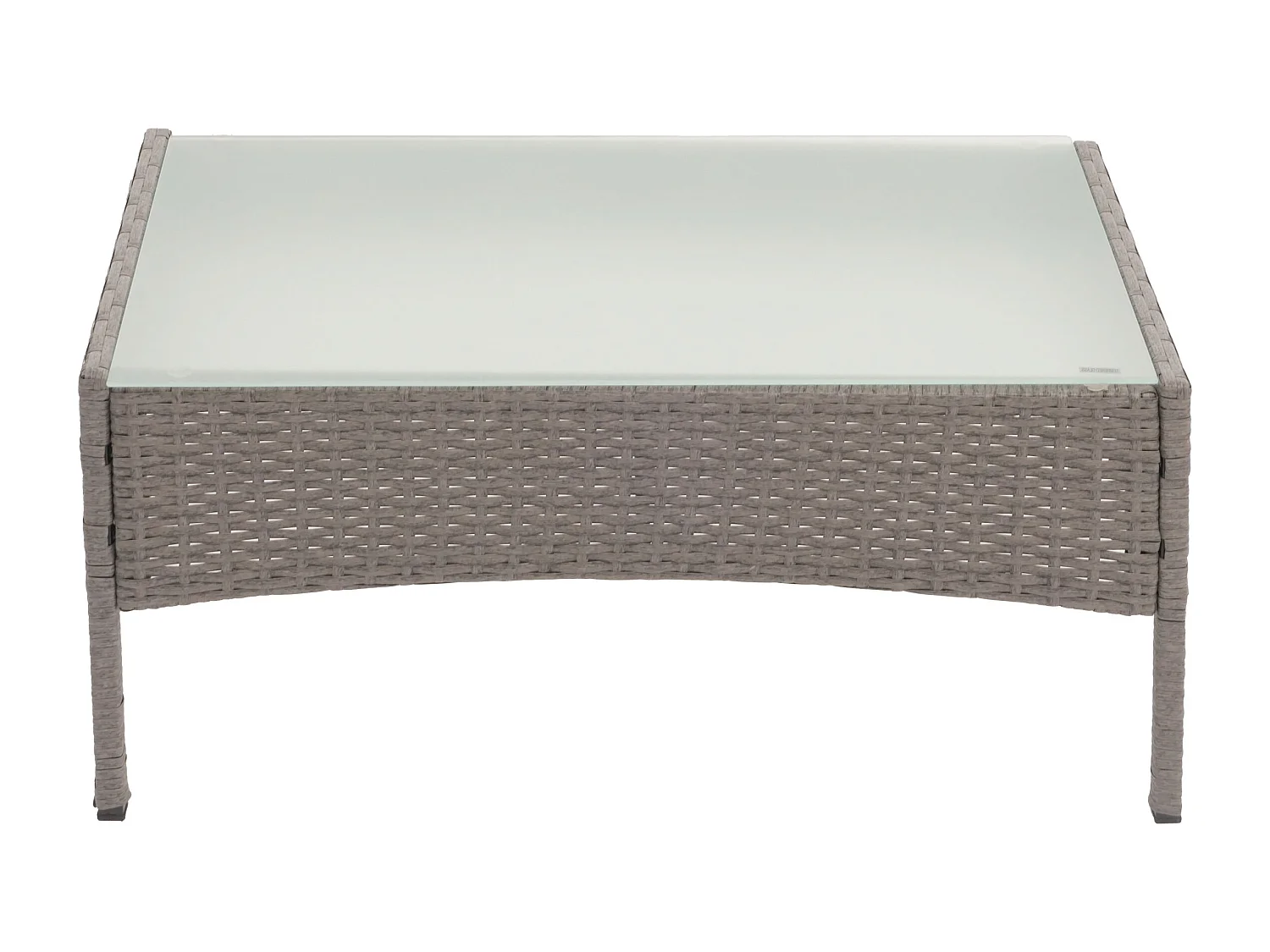 Poly-Rattan Gartentisch Hamar, Grau