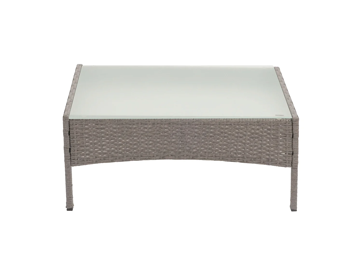 Stół ogrodowy z polyratanu Hamar,  szary