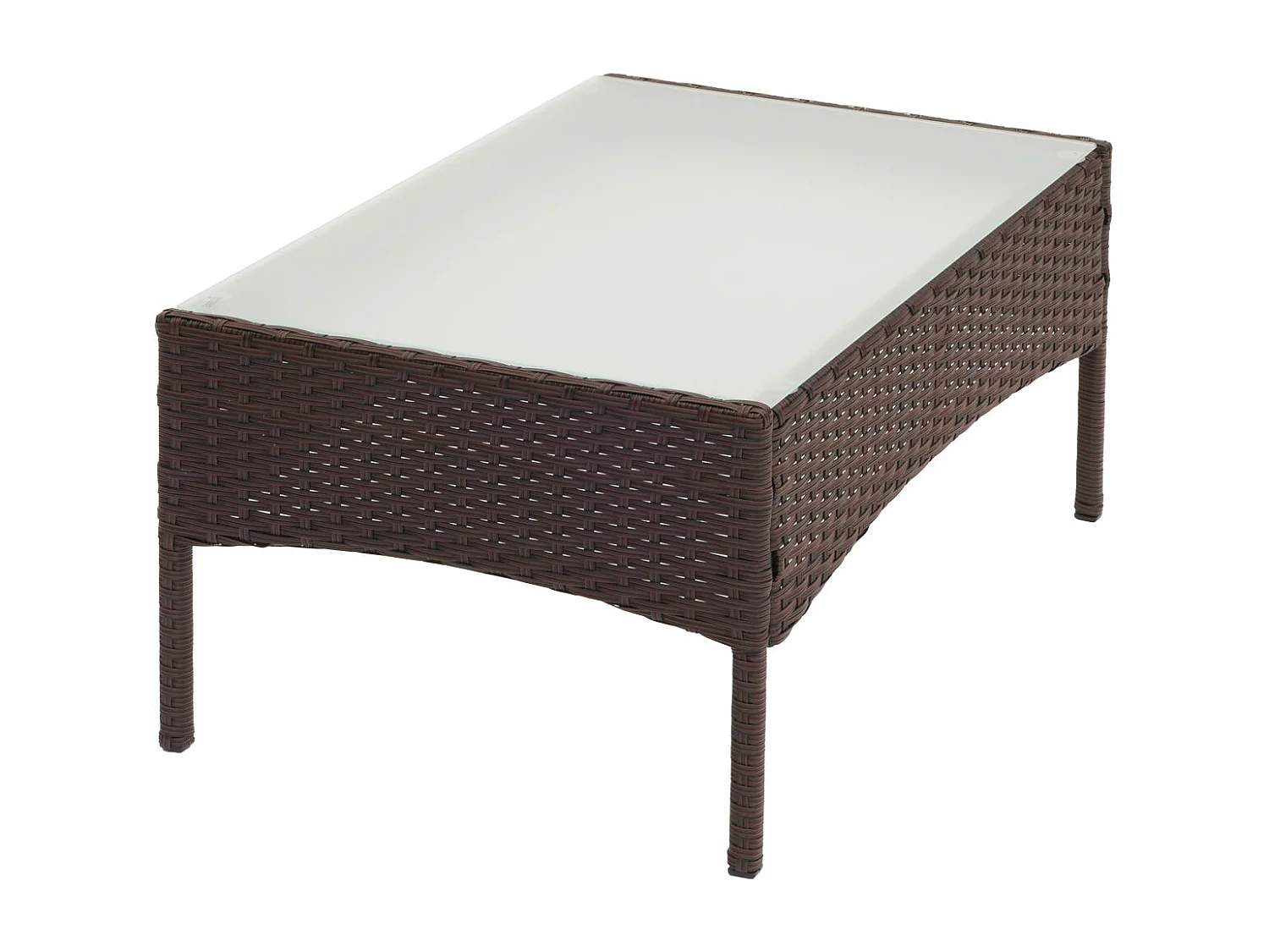 Poli rattanowy stół ogrodowy Hamar,  brązowo-motylkowy