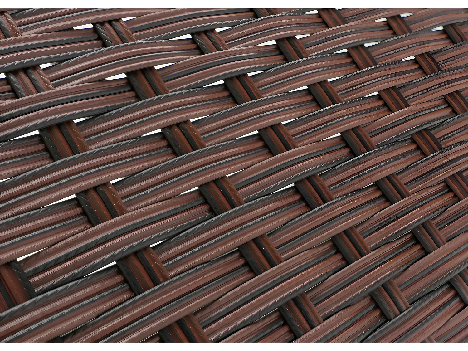 Poli rattanowy stół ogrodowy Hamar,  brązowo-motylkowy