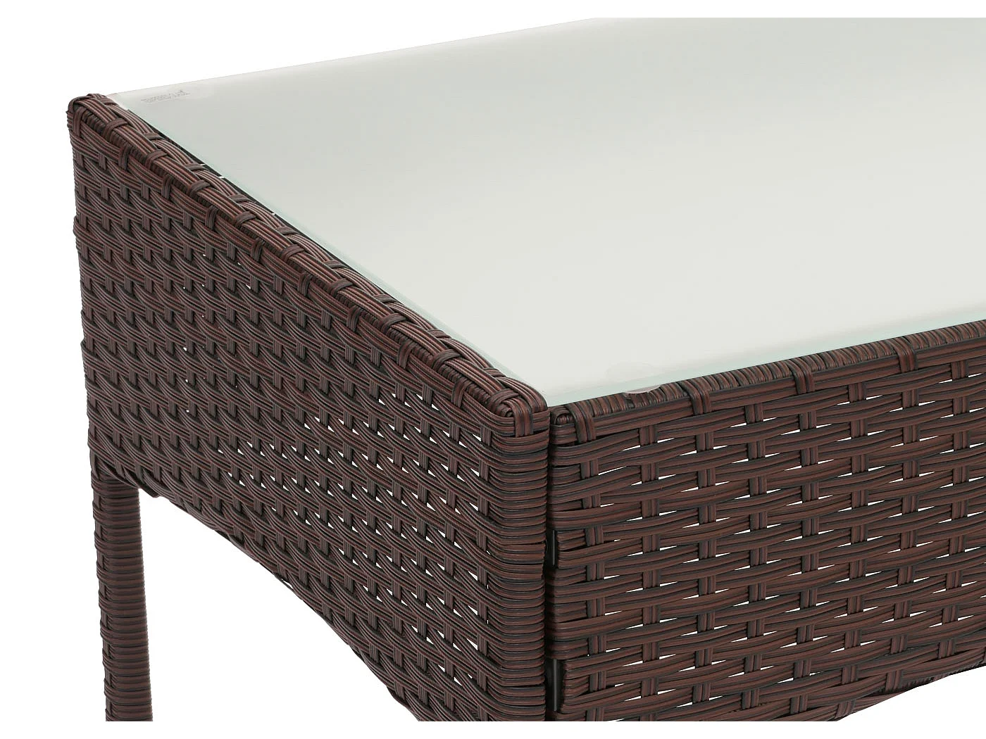 Poly-Rattan Gartentisch Hamar, Braun-meliert