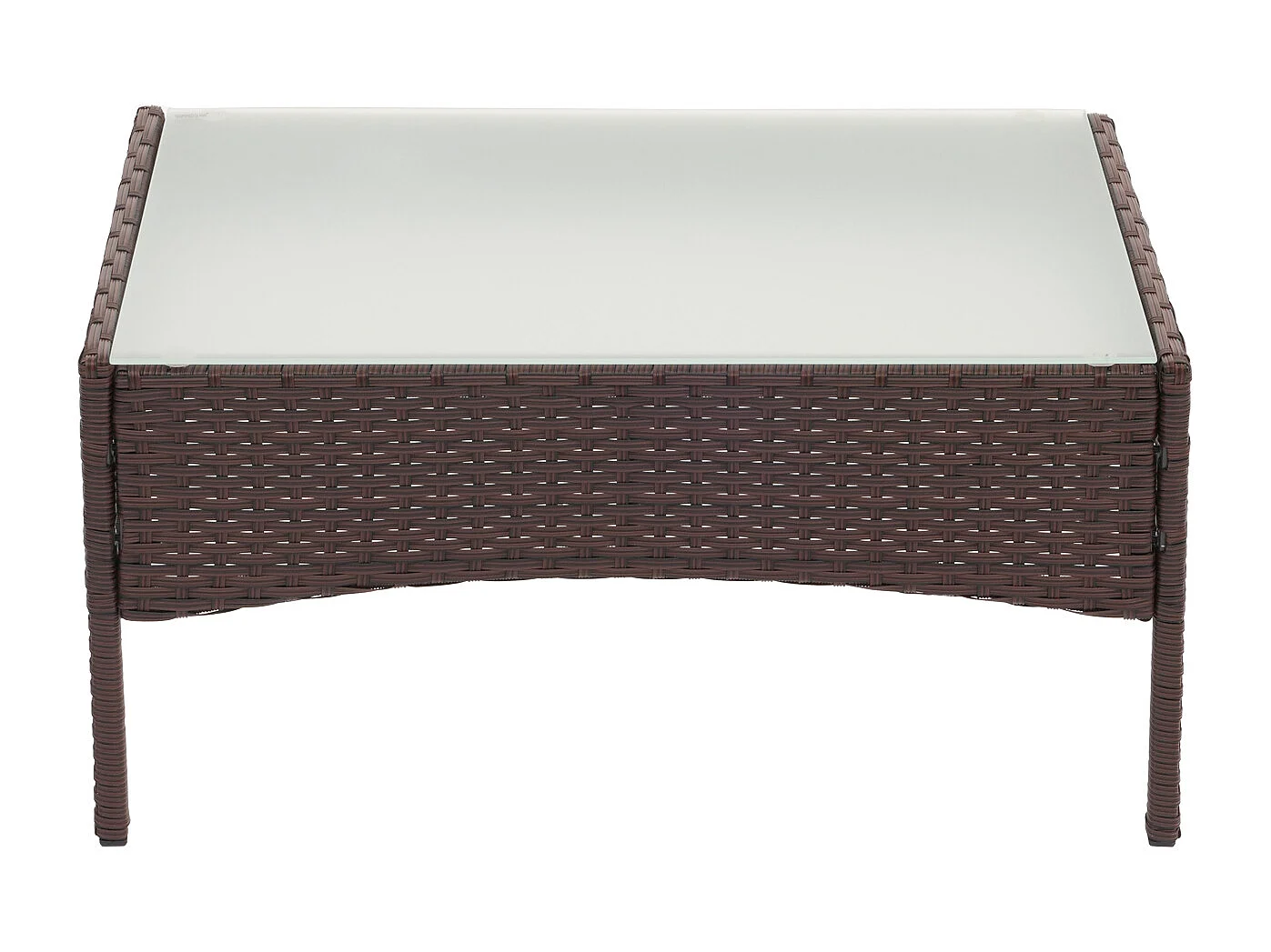 Poly-Rattan Gartentisch Hamar, Braun-meliert