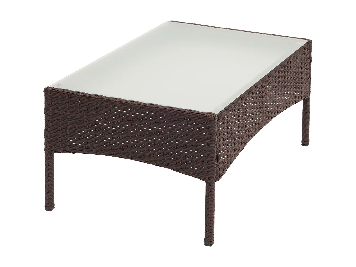 Poly-Rattan Gartentisch Hamar, Braun-meliert