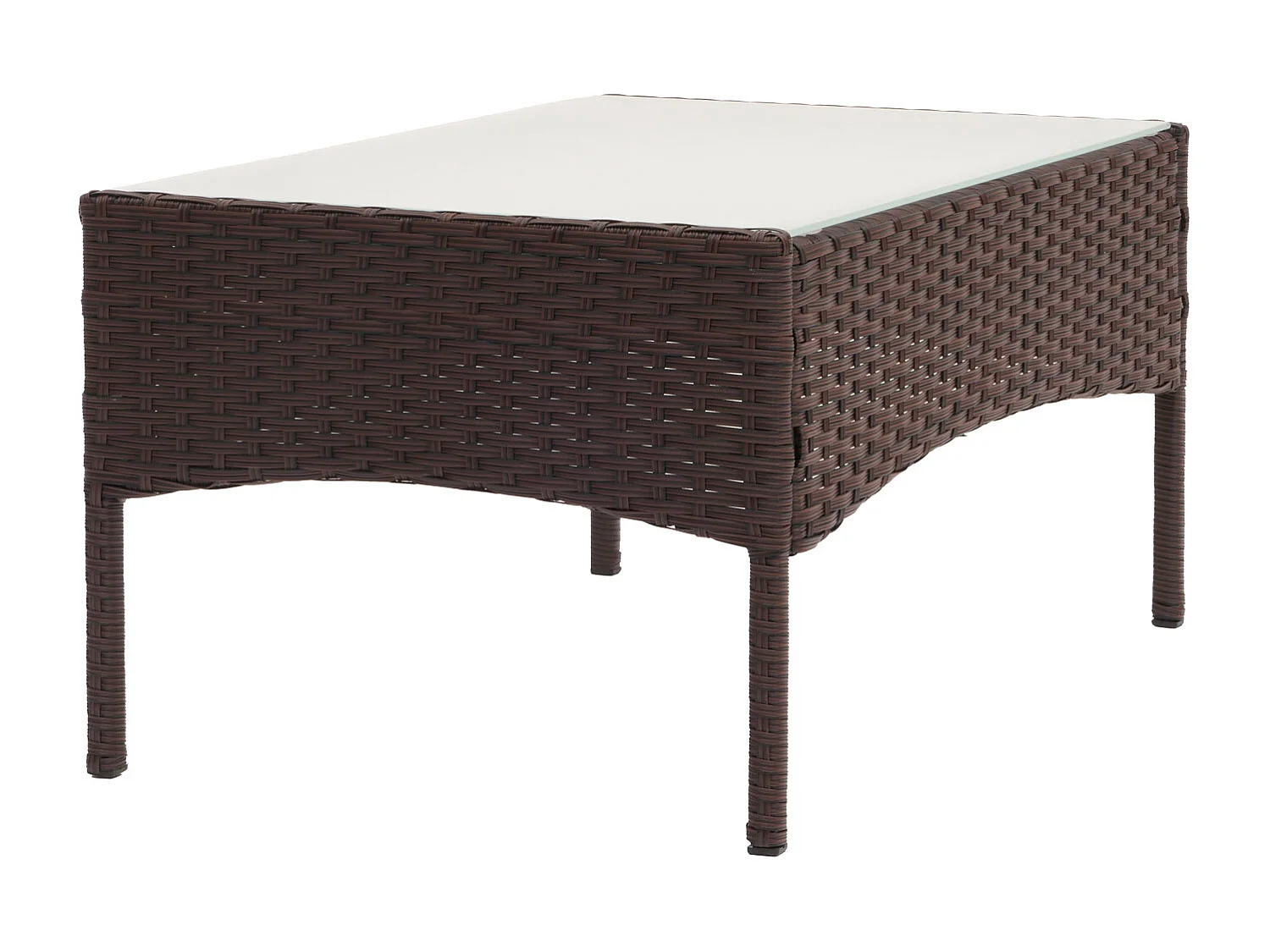 Stół ogrodowy z polyratanu Hamar,  brązowy melanżowy