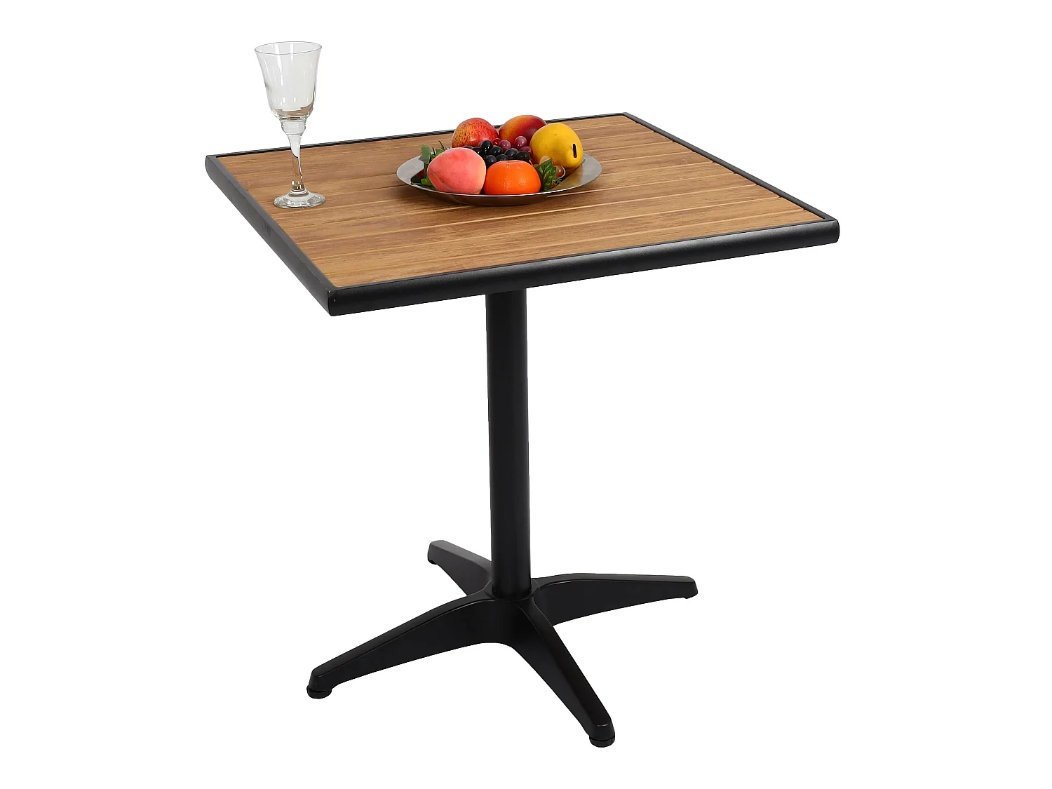 Table de jardin MCW-J95,  noir, teak