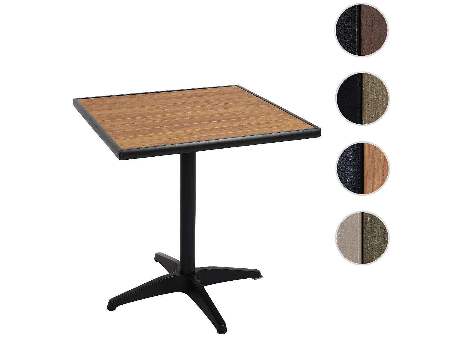 Table de jardin MCW-J95,  noir, teak
