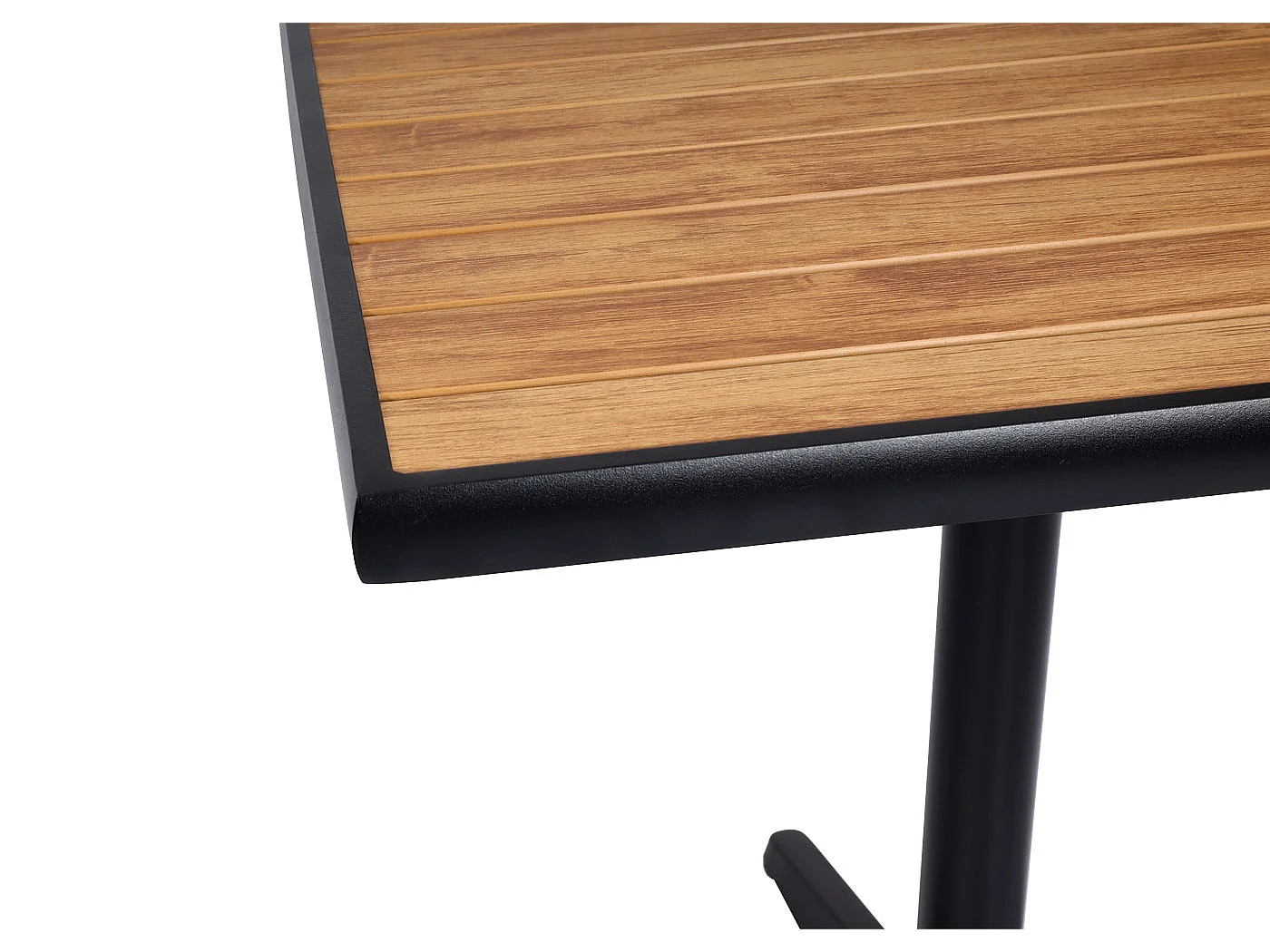 Tuintafel MCW-J95,  zwart, teak bruin