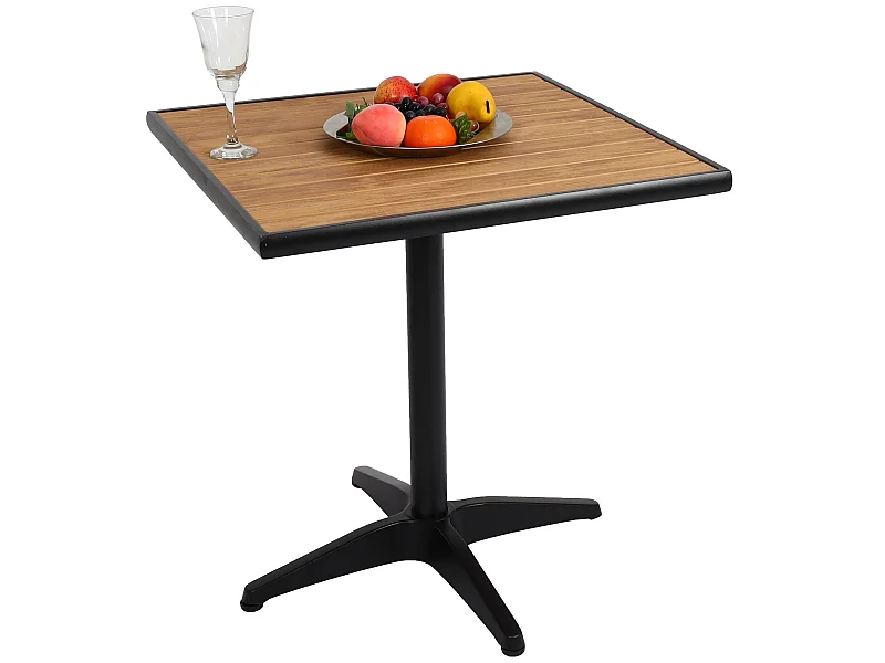 Table de jardin MCW-J95,  noir, teak