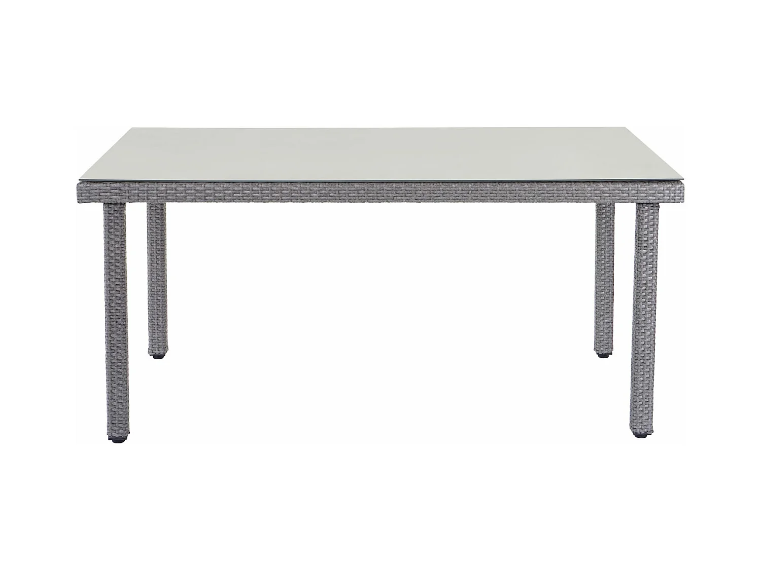 Poli rattanowy stół ogrodowy Chieti,  Szary