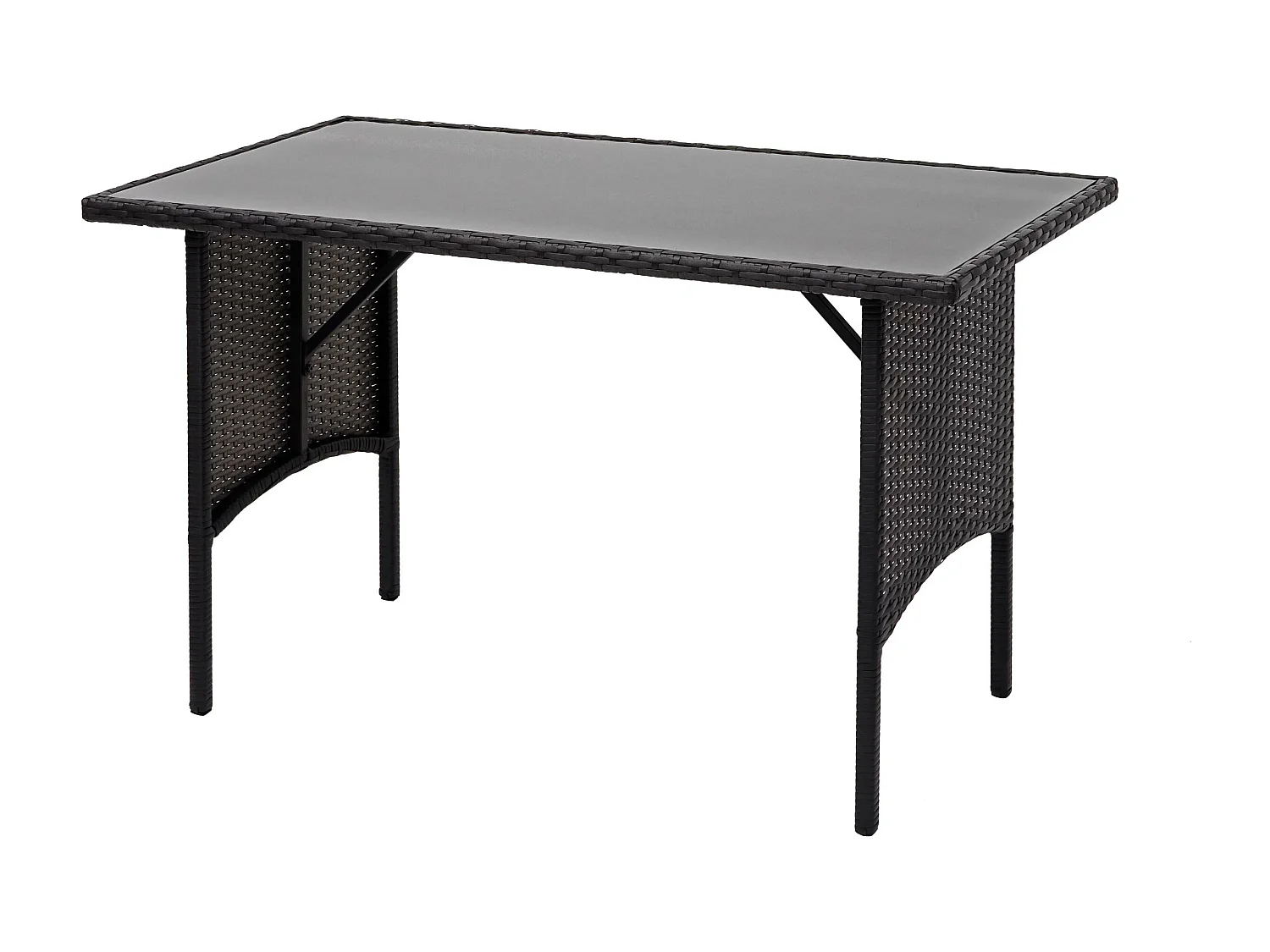 Polyrotan eettafel MCW-G16,  zwart