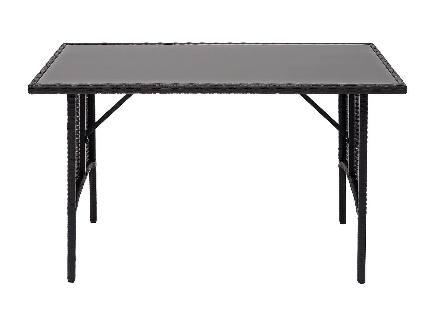 Polyrotan eettafel MCW-G16,  zwart