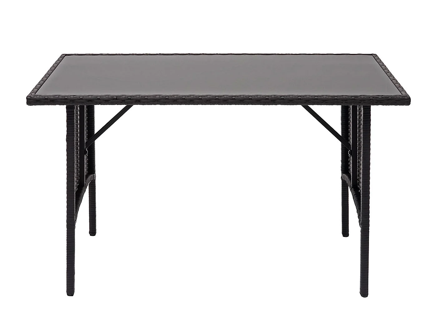 Polyrotan eettafel MCW-G16,  zwart