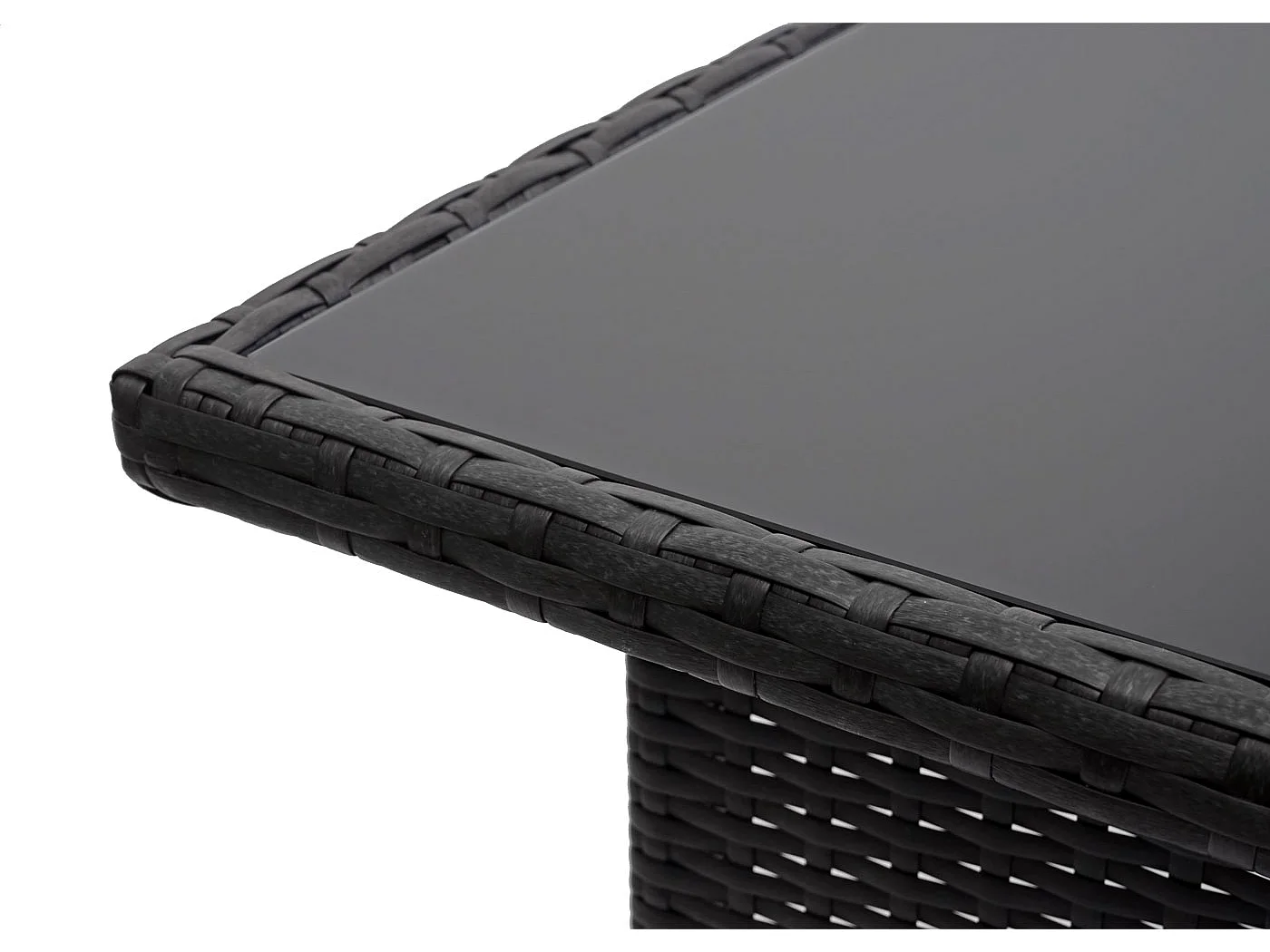 Polyrotan eettafel MCW-G16,  zwart