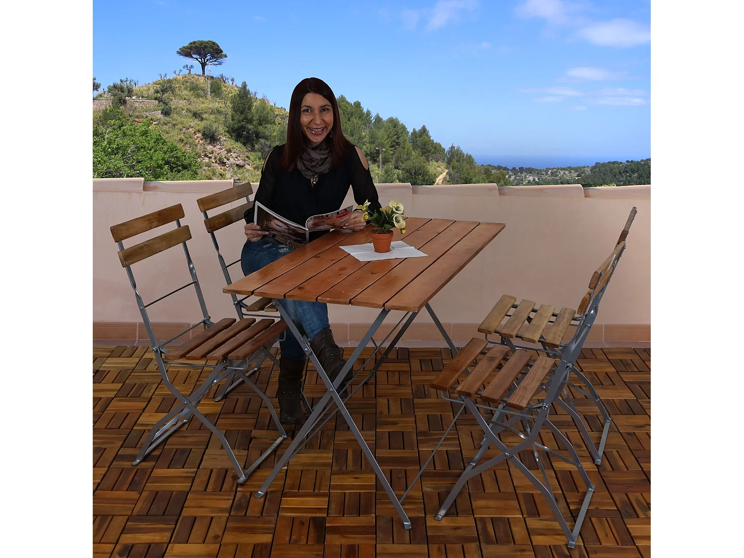 Stół w ogródku piwnym Garmisch,  natura