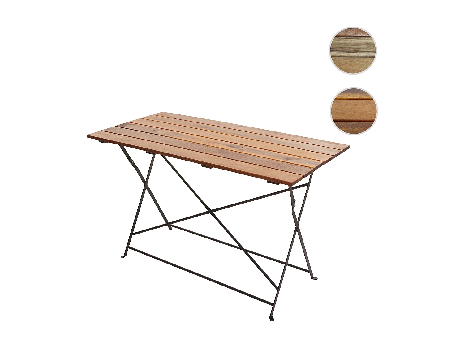 Ølhavebord MCW-J40, sammenklappeligt,  brun