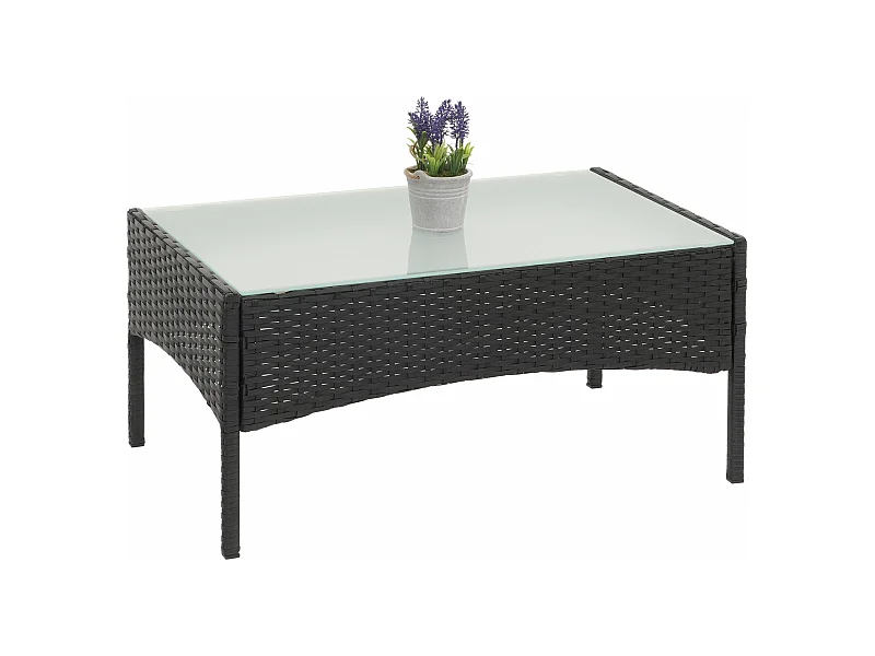 Poli rattanowy stół ogrodowy Hamar,  antracyt