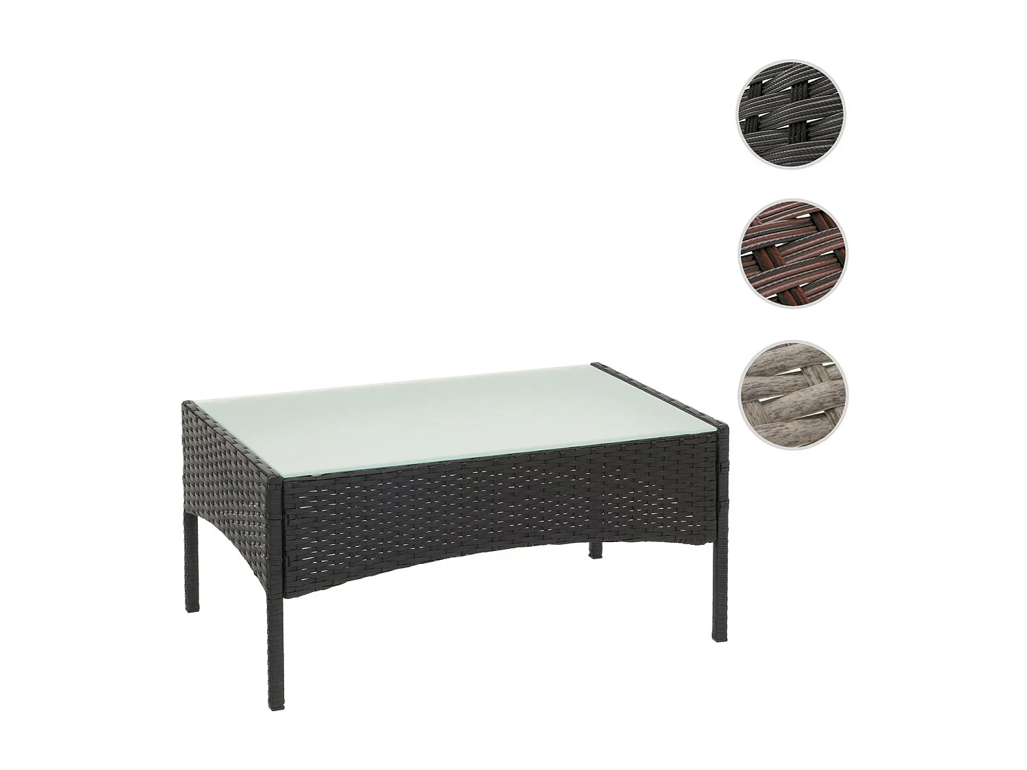 Polyrotan tuintafel Hamar,  antraciet