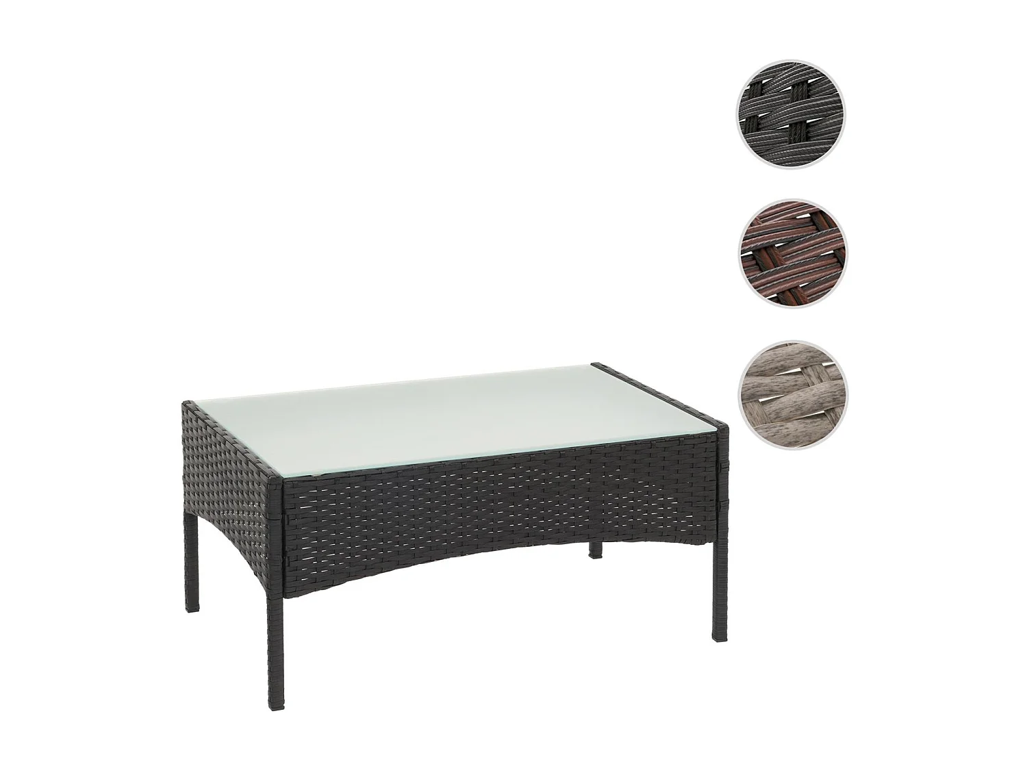 Poly-Rattan Gartentisch Hamar, Anthrazit