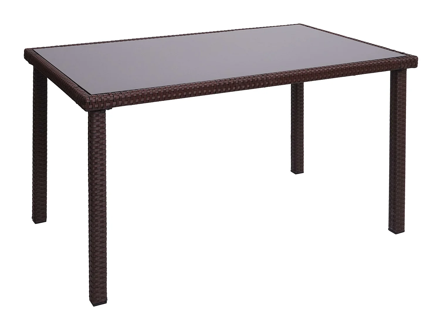 Poly-rattan tafel MCW-G19,  bruin