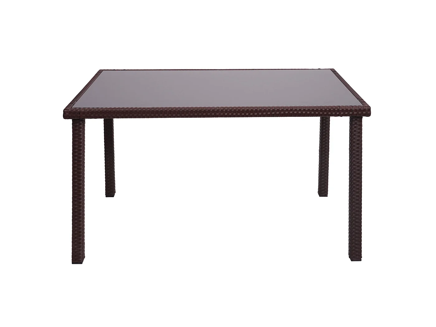 Poly-rattan tafel MCW-G19,  bruin