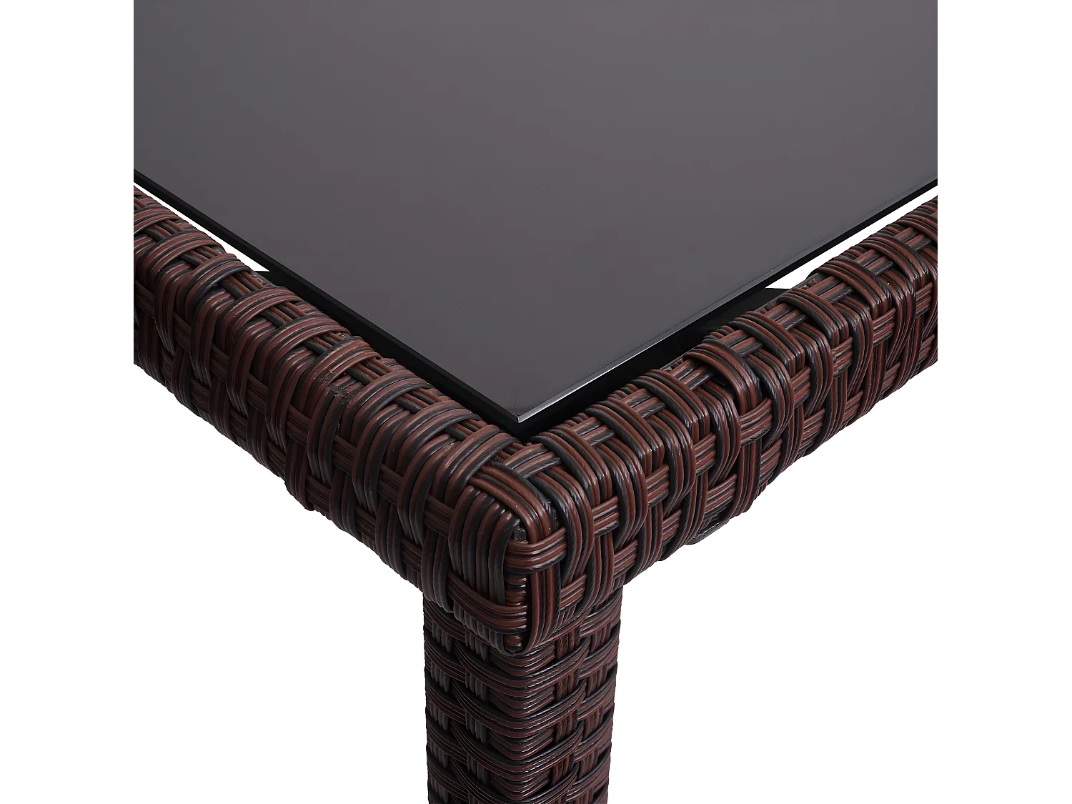 Poly-rattan tafel MCW-G19,  bruin