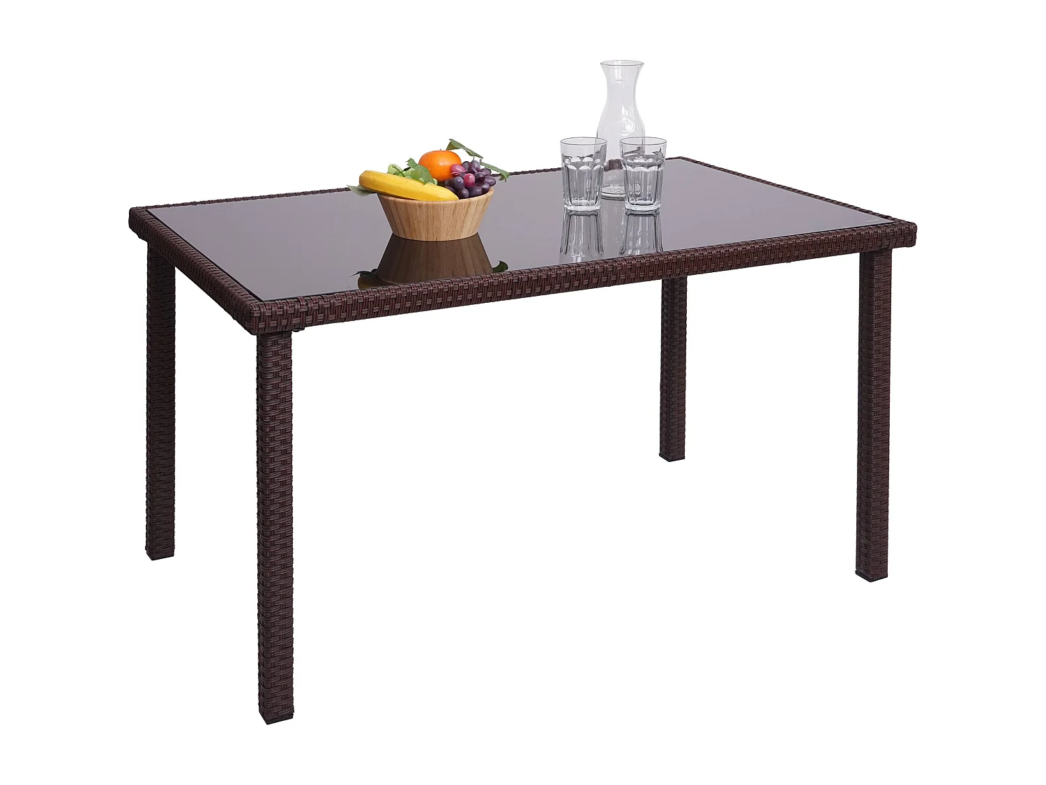 Poly-Rattan Tisch MCW-G19, Braun