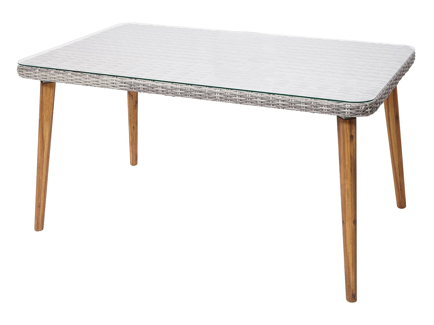 Stół do jadalni z polirattanu MCW-H65,  szary