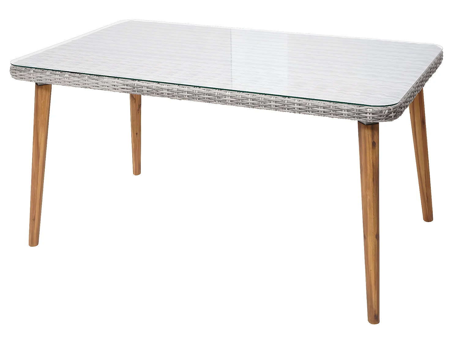 Stół do jadalni z polirattanu MCW-H65,  szary